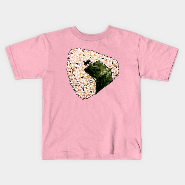 Onigiri Snooze Kids T-Shirt by LauraOConnor